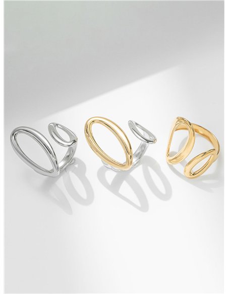 Anillo geométrico abierto - Acero inoxidable