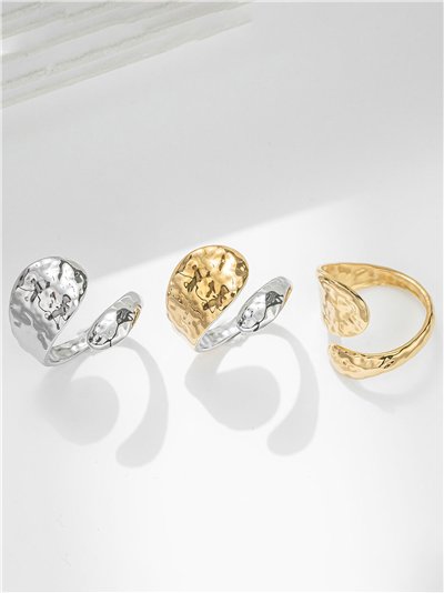 Anillo efecto martillado - Acero inoxidable 2