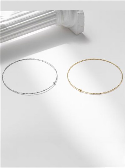 Pulseras de aro charm abalorio - Acero inoxidable