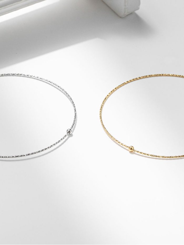 Pulseras de aro charm abalorio - Acero inoxidable