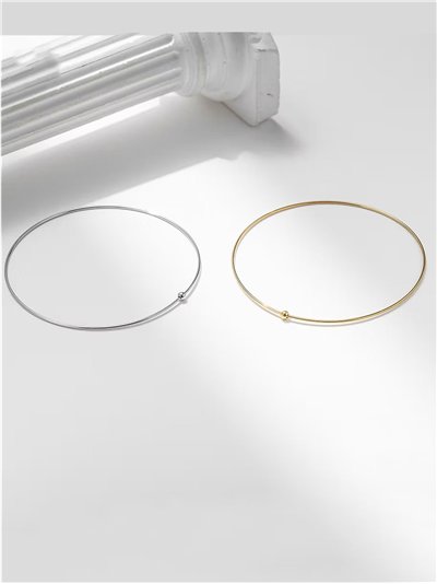 Pulseras de aro charm abalorio - Acero inoxidable