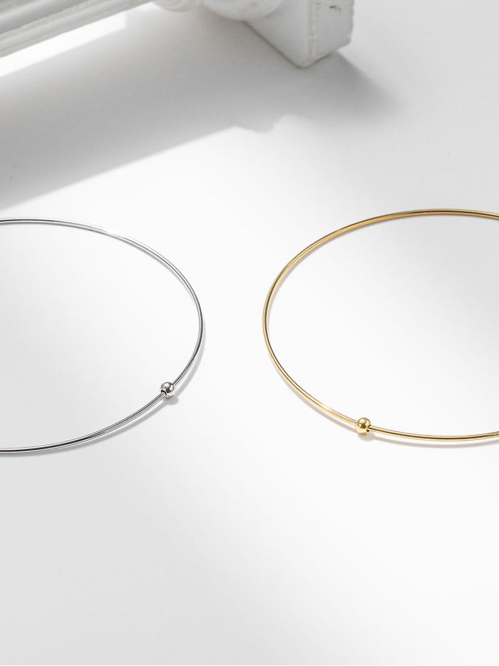 Pulseras de aro charm abalorio - Acero inoxidable