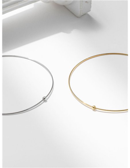 Pulseras de aro charm abalorio - Acero inoxidable