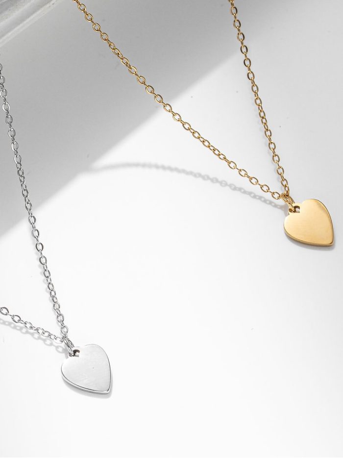 Heart pendant necklace - Stainless steel