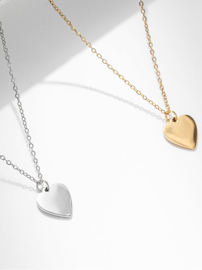 Heart pendant necklace - Stainless steel