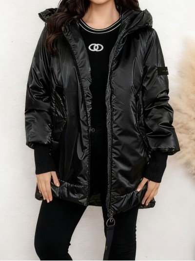 Anorak amplio metalizado capucha 2