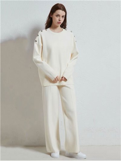 Conjunto Jersey con botones en hombros + Pantalón