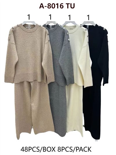 Conjunto Jersey con botones en hombros + Pantalón 2