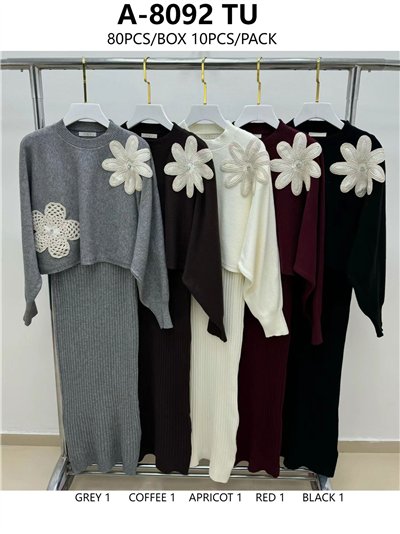 Conjunto Jersey flor grande + Vestido 2