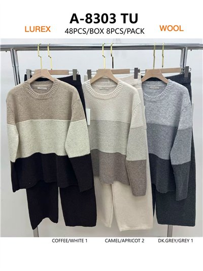 Conjunto Jersey franjas lentejuelas + Pantalón 2