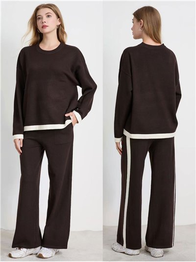 Conjunto Jersey ribete contraste + Pantalón