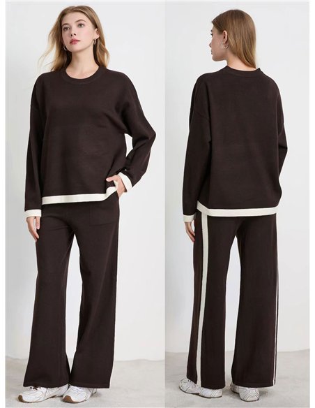 Conjunto Jersey ribete contraste + Pantalón