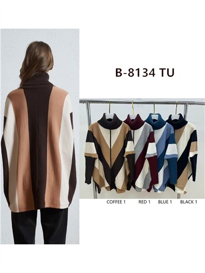 Geometric roll neck sweater 2