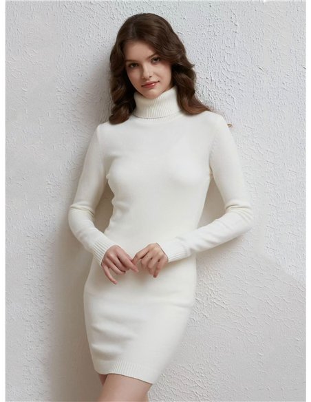 Roll neck long sweater