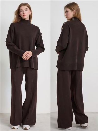 Conjunto Jersey con botones en hombros + Pantalón