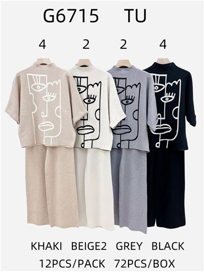 Conjunto Jersey rostro abstracto + Pantalón 2