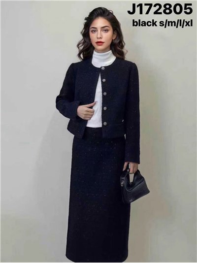 Conjunto Chaqueta y falda tweed 2