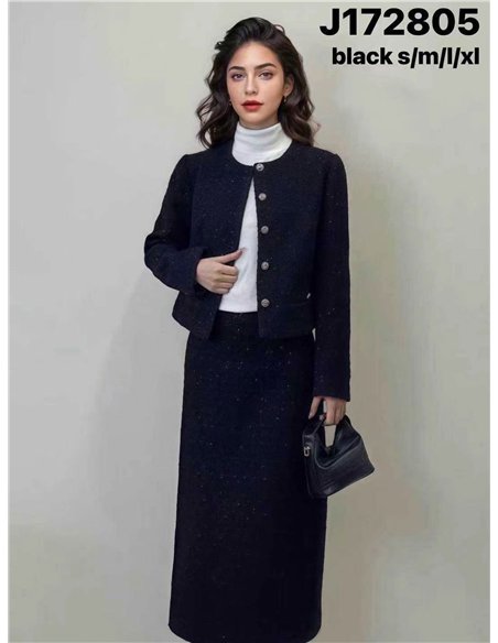 Conjunto Chaqueta y falda tweed
