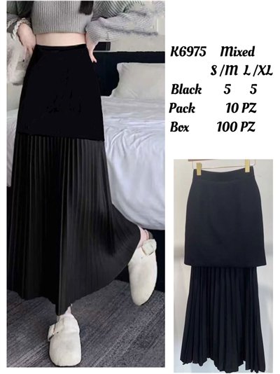 Falda plisada efecto doble 2