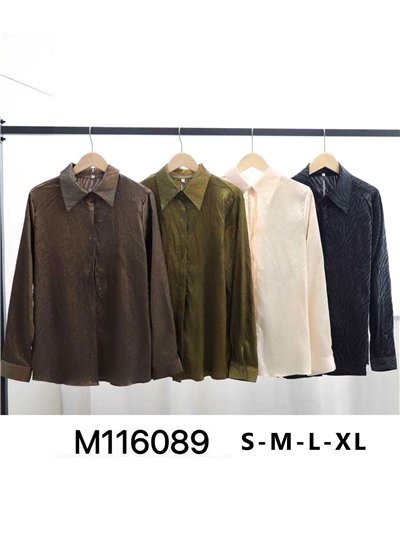 Camisa satinada estampada 2