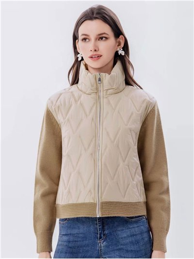 Chaqueta combinada acolchada