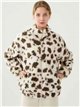 Chaqueta efecto pelo animal print