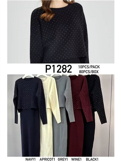 Conjunto Jersey strass + Vestido 2