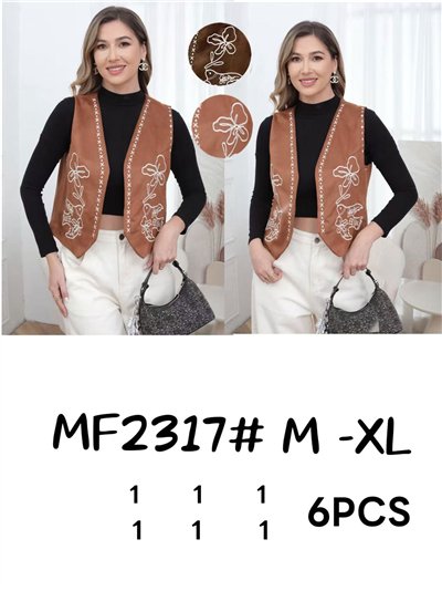 Chaleco bordado efecto ante 2