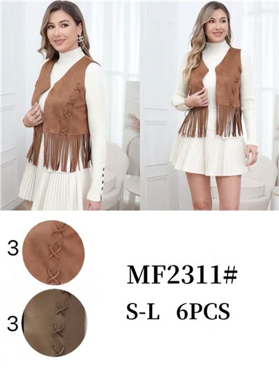 Chaleco efecto ante flecos 2