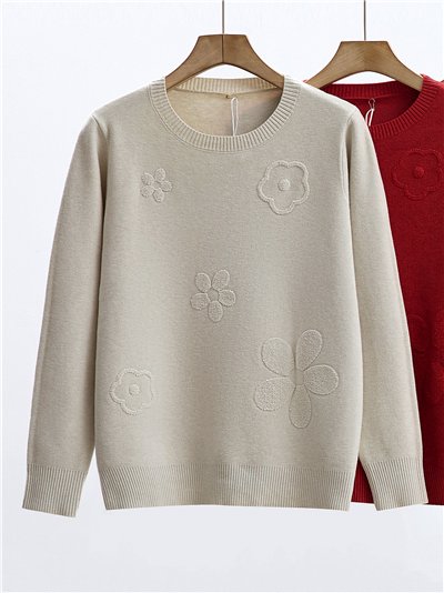 Jersey flores relieves