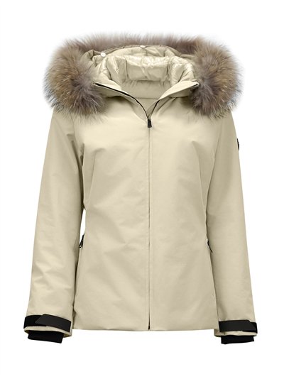 Chaqueta acolchada capucha con pelo