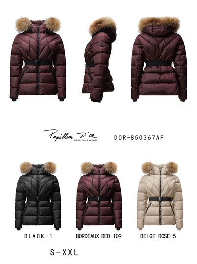 Anorak corto cinturón capucha con pelo 2