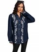 Camisa denim amplia bordada