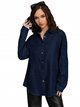 Camisa denim amplia manga bordada