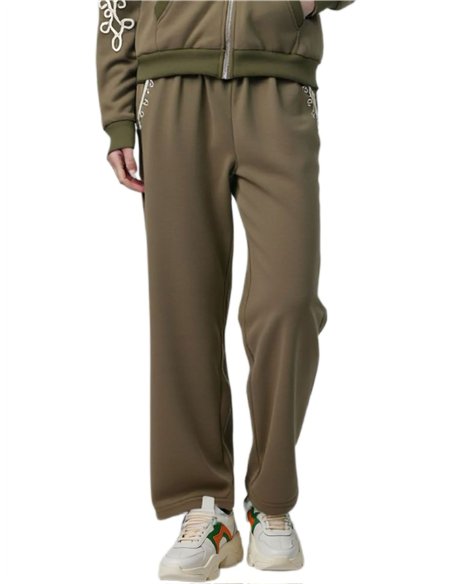 Pantalón ancho bordado