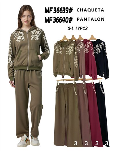 Sudadera bordada floral capucha cremallera 2