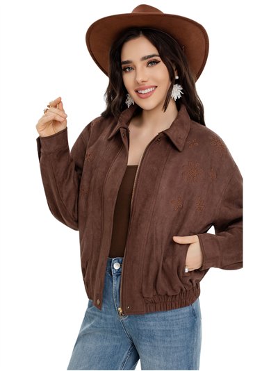 Bomber bordado acolchado efecto ante 