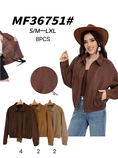 Bomber bordado acolchado efecto ante  2