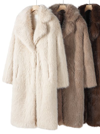 Abrigo largo efecto pelo