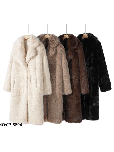 Abrigo largo efecto pelo 2