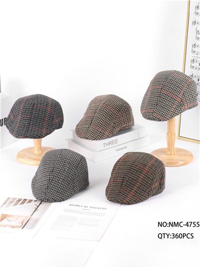 Gorra plana cuadros para hombre 2