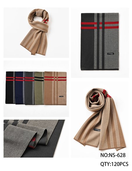 Bufanda con franjas para hombre