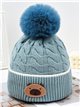 Gorro infantil oso con pompón