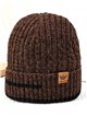 Gorro punto chenilla con parche