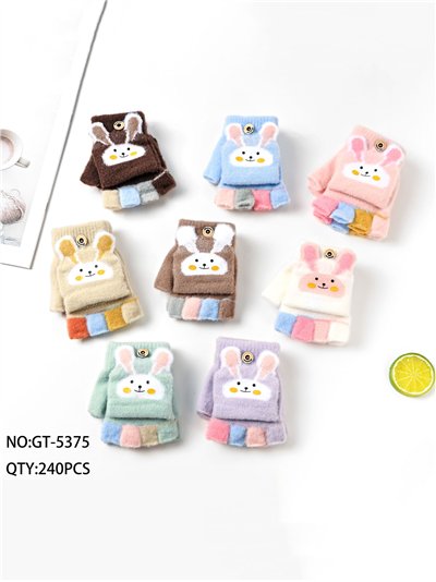 Guantes infantiles conejo
