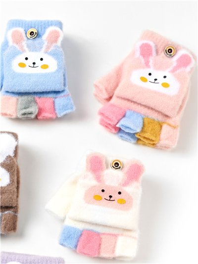 Guantes infantiles conejo 2