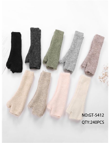 Guantes largos sin dedos