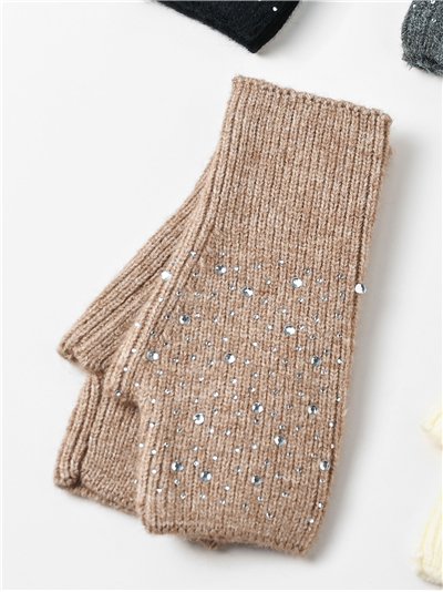 Mitones de punto con strass 2