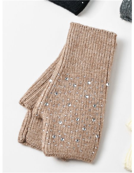 Mitones de punto con strass