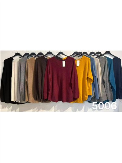 Jersey amplio cuello pico